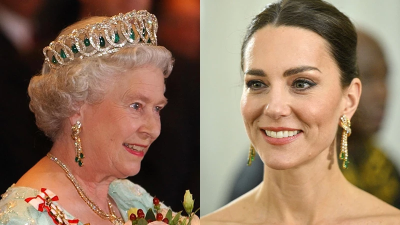 Kate Middleton's Charm Appears Wearing Queen Elizabeth II's Jewelry